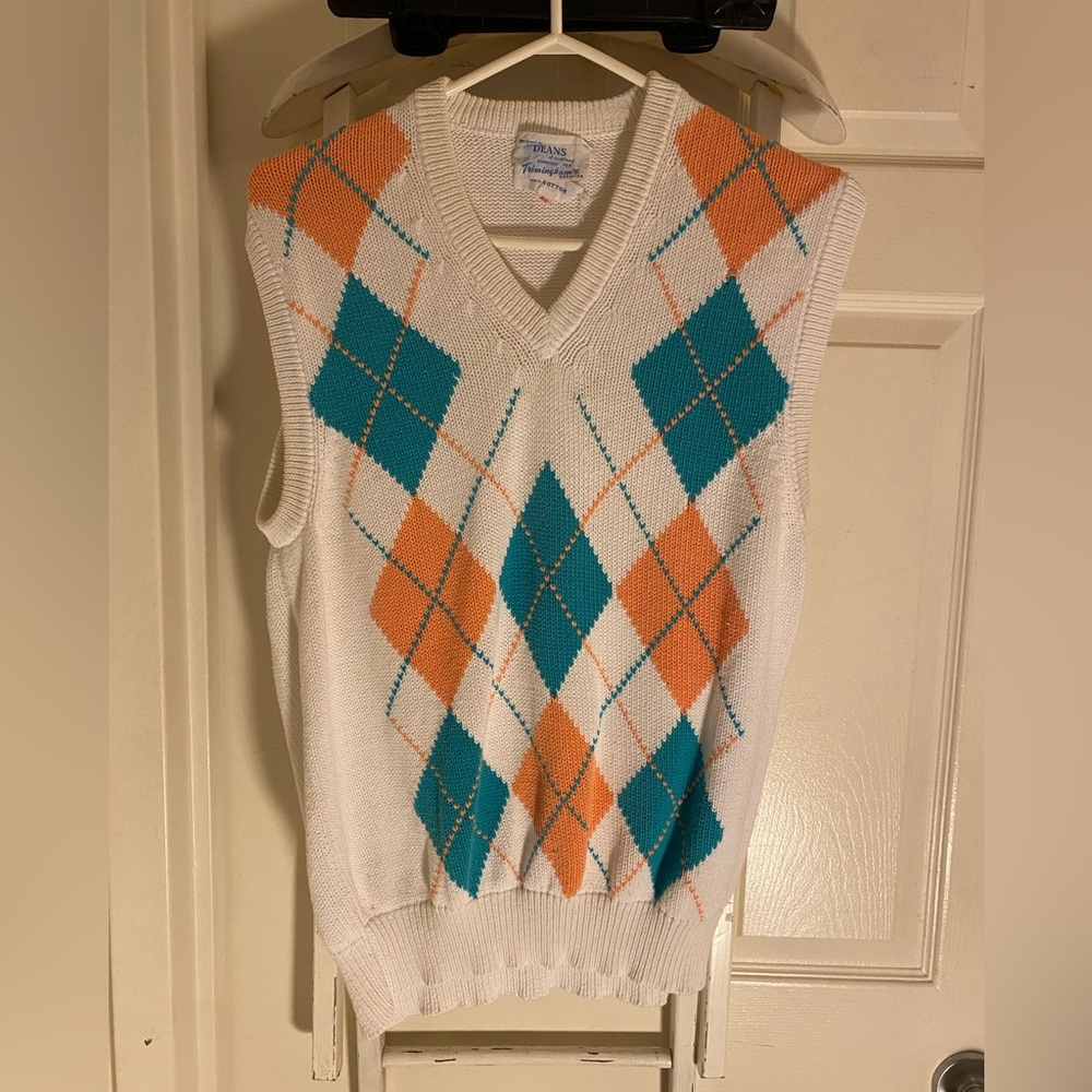 Vintage Men’s golf vest deans of Scotland 100% cotton size 42